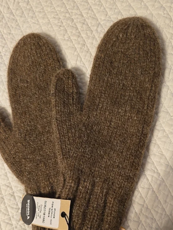 Shinola Alpaca Wool Knit Mittens - Picture 1 of 4